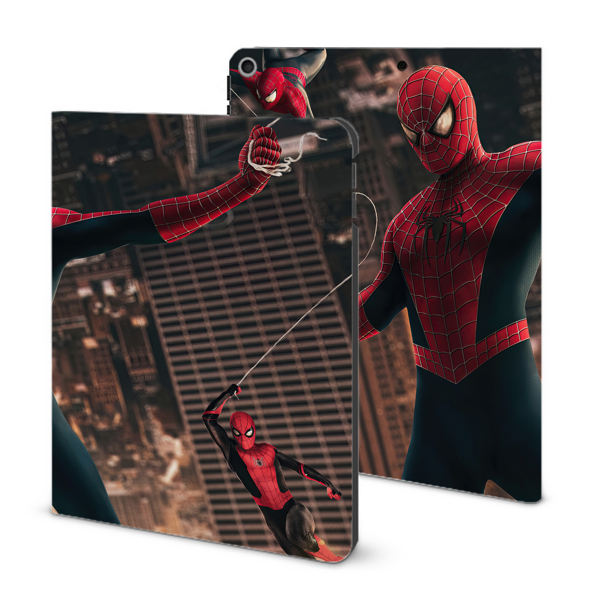 （画像用） Spider Man スパイダーマン IPad ケース ブック型 PUレザー TPU 耐衝撃 軽量 薄型 ペン収納なし 全面保護 IPad 各モデル対応